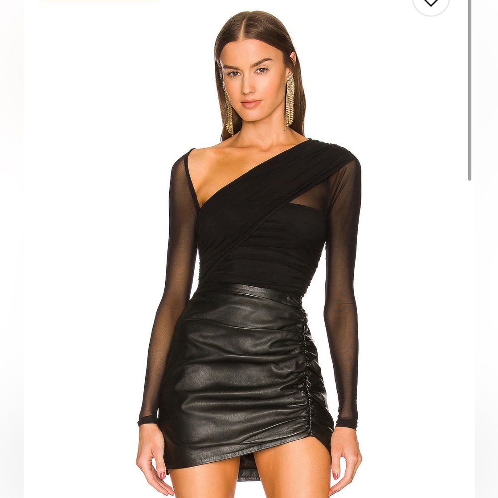 X Revolve Mamie Bodysuit - Michael Costello, Black, XS